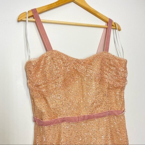 NWT Marchesa Notte Glitter Tulle Cocktail Dress Women Size 10 - Picture 8 of 12